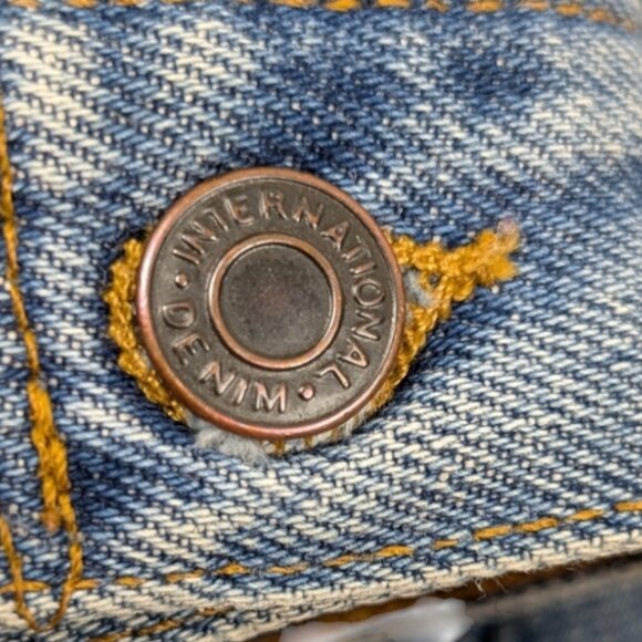 Harley Davidson Vintage Jean Jacket XL Owners Group 1983-1998 Leather Collar HOG - Picture 7 of 15